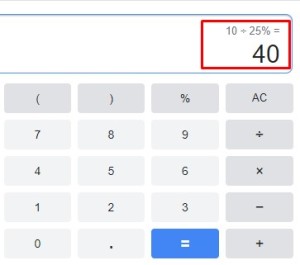 contoh menghitung persen di kalkulator android dan iphone